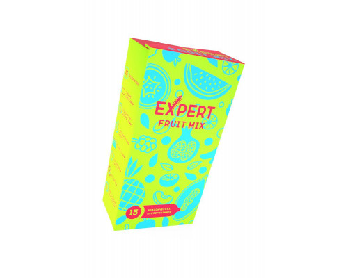 Презервативы EXPERT Fruit Mix, фруктовые ароматизированные, 15 шт