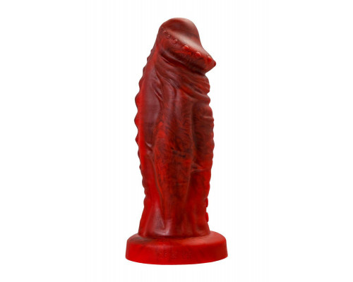 Вибратор Black&Red by TOYFA Monster Saur, силикон, красно-черный, 21,7 см