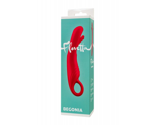 Стимулятор с двигающимся язычком Flovetta BEGONIA, силикон, розовый, 18,5 см