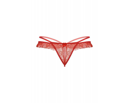 Стринги открытые с оборками SoftLine Collection, красный, S/M