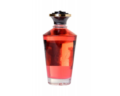 Масло массажное для тела Shunga «Клубника и шампанское»Sparkling Strawberry Wine,разогревающее,100мл