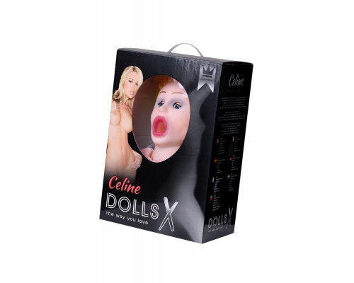 Кукла надувная Dolls-X by TOYFA Celine с реалистичной головой, блондинка, с тремя отверстиями