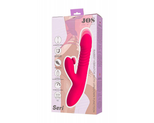 Виброкролик с функцией Up&Down JOS Seri, силикон, розовый, 22 см