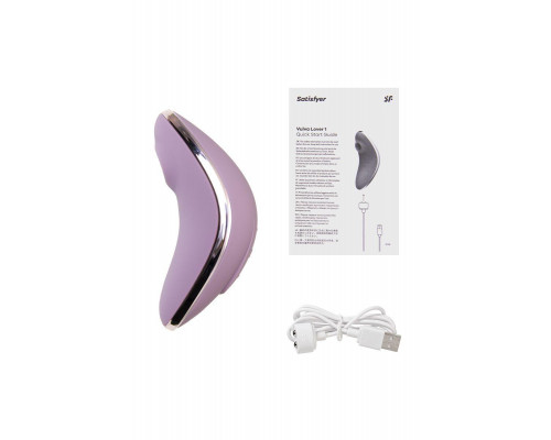 Вакуум-волновой стимулятор клитора с вибрацией Satisfyer Vulva Lover 1, силикон, сиреневый, 11,9 см