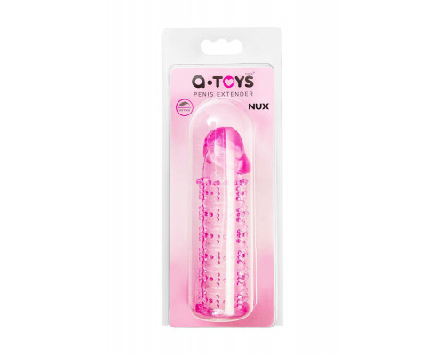 Насадка на пенис A-Toys by TOYFA Nux, TPE, розовый, 12,5 см