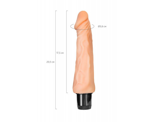 Реалистичный вибратор A-Toys by TOYFA Tond, TPE, телесный, 20,5 см