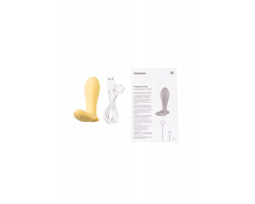 Анальный вибратор Satisfyer Intensity Plug Connect App, силикон, желтый, 9 см