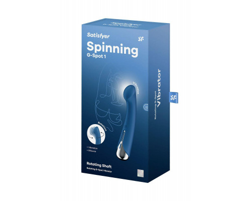 Вибратор для точки G  с ротацией Satisfyer Spinning G-Spot 1, силикон, синий, 16,8 см