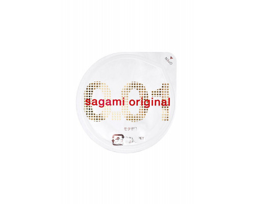 Презервативы Sagami, original 0.01, полиуретан, 17 см, 5,5 см, 1 шт.