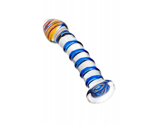 Нереалистичный фаллоимитатор Sexus Glass, стекло, прозрачный, 18 см