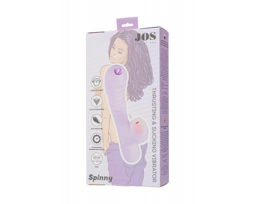 Вибратор с функцией Up&Down JOS SPINNY, силикон, фиолетовый, 23 см