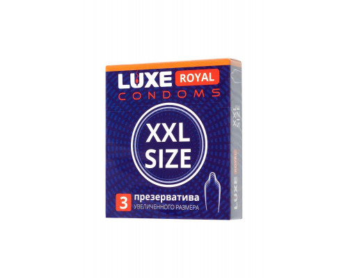 Презервативы Luxe, royal, XXL size, 19 см, 5,2 см, 3 шт.