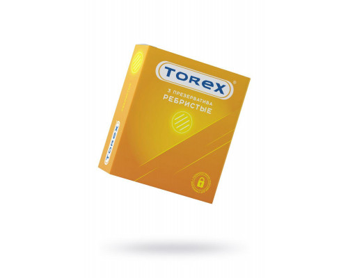 Презервативы Torex, ребристые, латекс, 18,5 см, 5,4 см, 3 шт.