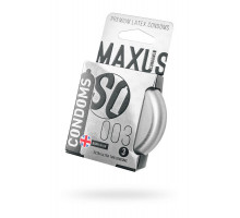 Презервативы Maxus 003, ультро-тонкие, латекс, железный кейс, 3 шт.