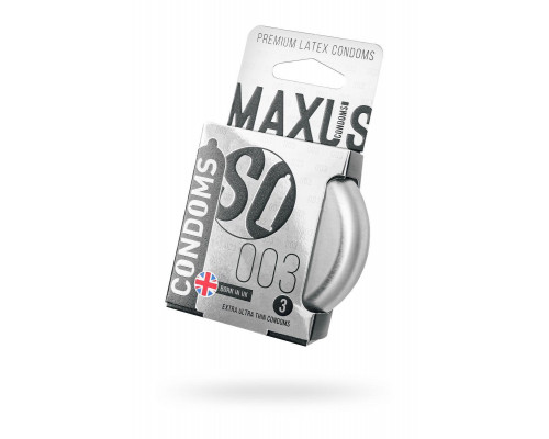 Презервативы Maxus 003, ультро-тонкие, латекс, железный кейс, 3 шт.