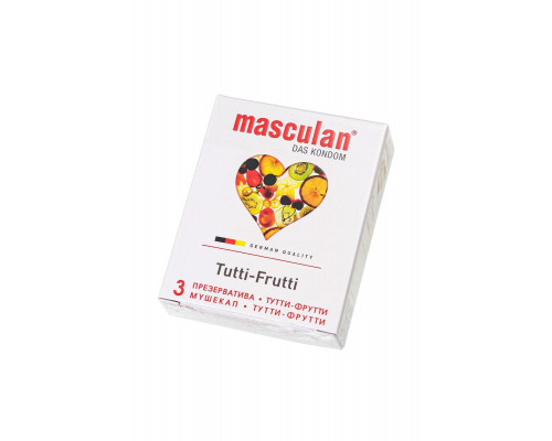 Презервативы Masculan, ultra 1, тутти-фрутти, 19 см, 5,3 см, 3 шт.