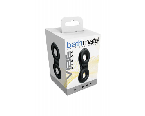 Виброкольцо на пенис Bathmate Eight, elastomex, черное, Ø4-5 см