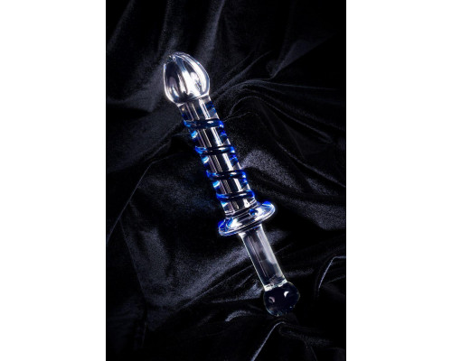 Двусторонний фаллоимитатор Sexus Glass, стекло, прозрачный, 22,5 см