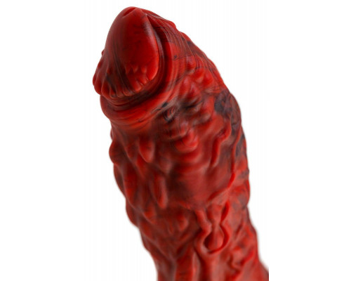 Вибратор Black&Red by TOYFA Monster Docus, силикон, красно-черный, 20 см