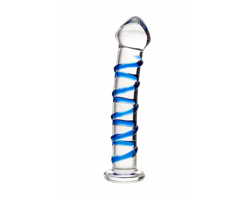 Нереалистичный фаллоимитатор Sexus Glass, стекло, прозрачный, 17 см