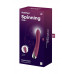 Вибратор для точки G  с ротацией Satisfyer Spinning Vibe 1, силикон, бордовый, 17,8 см