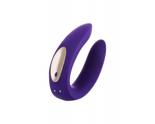 Вибромассажер для пар Satisfyer Double Plus Remote с пультом ДУ, силикон, фиолетовый, 8,8 см