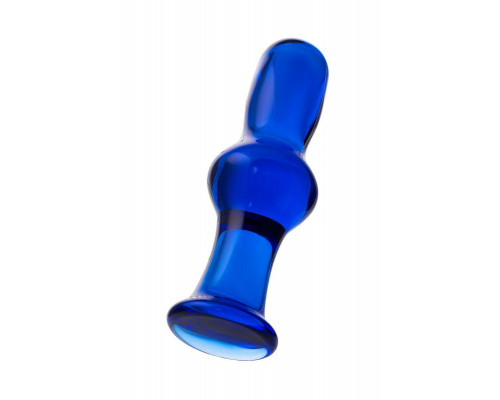 Анальная втулка Sexus Glass, стекло, синяя, 13,5 см, Ø 4,5 см