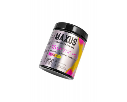 Презервативы Maxus EXOTIC MIX,  латекс, ароматизированные 15 шт.