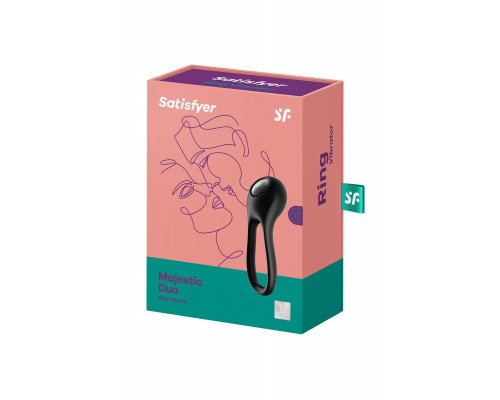Эрекционное кольцо на пенис Satisfyer Majestic Duo, силикон, чёрный