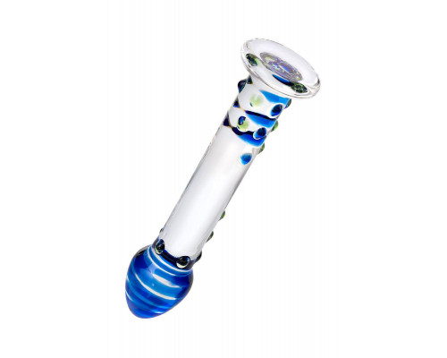 Нереалистичный фаллоимитатор Sexus Glass, стекло, прозрачный, 18 см