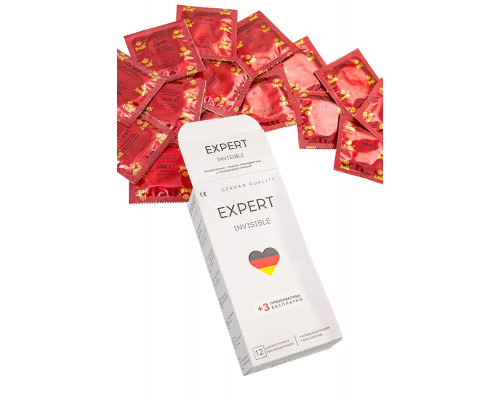 Презервативы EXPERT Invisible Germany 12шт +(3 бесплатно), ультратонкие