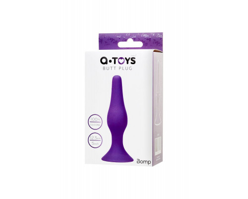 Анальная втулка A-Toys by TOYFA Bomp, силикон, фиолетовый, 12,5 см