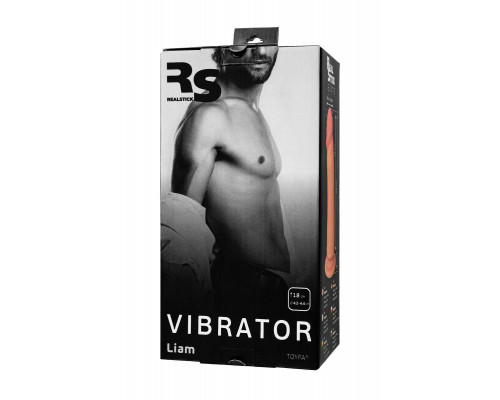 Реалистичный вибратор RealStick Elite Vibro Liam, TPR, телесный, 7 режимов вибрации, 18 см