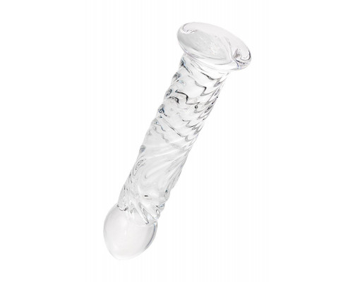 Нереалистичный фаллоимитатор Sexus Glass, стекло, прозрачный, 16,5 см