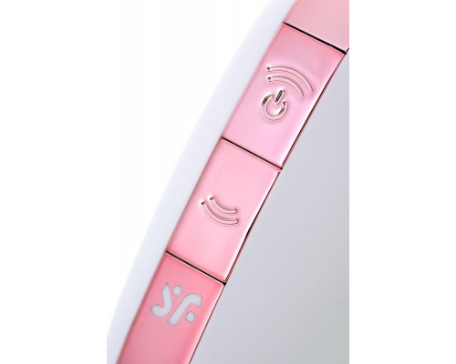 Вакуум-волновой стимулятор с вибрацией Satisfyer Love Triangle Connect App, силикон, белый, 8,8 см