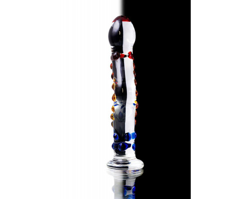Нереалистичный фаллоимитатор Sexus Glass, стекло, прозрачный, 20 см