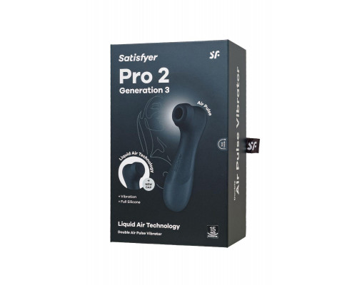 Вакуумный стимулятор клитора Satisfyer Pro 2 Generation 3, чёрный, 16,4 см