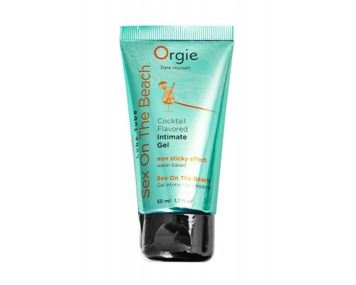 Интимный гель Orgie LUBE TUBE на водной основе, со вкусом коктейля секс на пляже, 50 мл