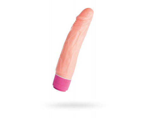 Реалистичный вибратор Штучки-дрючки, PVC, телесный, 17 см