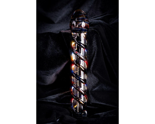 Двусторонний фаллоимитатор Sexus Glass, стекло, прозрачный, 19,5 см