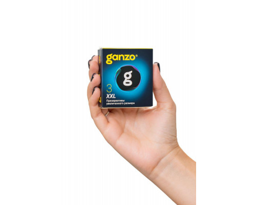 Презервативы  GANZO XXL увеличенные, латекс, 19 см, 5,5 см, 3 шт.