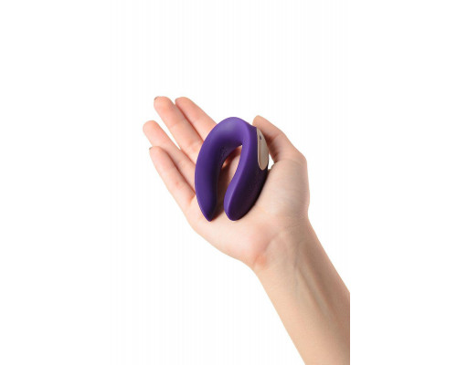 Вибромассажер для пар Satisfyer Double Plus Remote с пультом ДУ, силикон, фиолетовый, 8,8 см