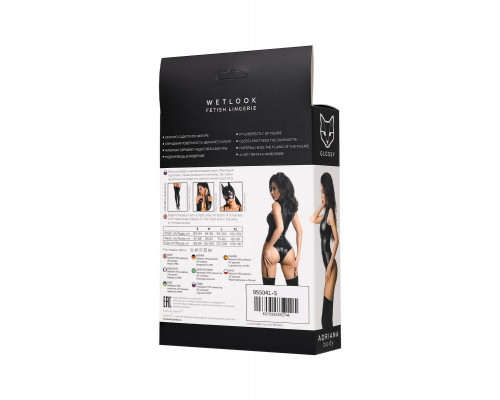 Боди Glossy Adriana из материала Wetlook, L