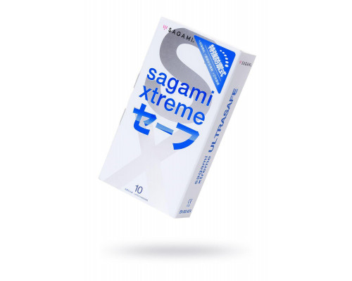 Презервативы Sagami, xtreme, ultrasafe, латекс, 19 см, 5,2 см, 10 шт.