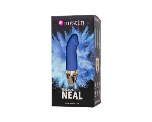 Вибратор Mystim Real Deal Neal силикон,синий, 16,5 см