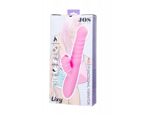 Вибратор JOS Lixy, с функцией Up&Down, силикон, розовый, 23 см