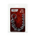Анальная цепочка Black & Red by TOYFA, ПВХ, черная, 31 см, Ø 2,3 см