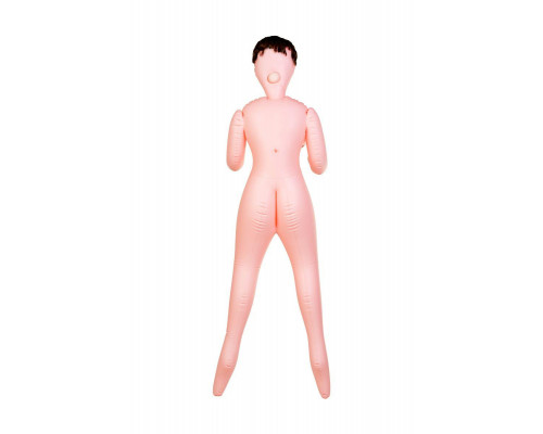 Кукла надувная Dolls-X by TOYFA Violet, брюнетка, с тремя отверстиями, кибер вставка: вагина