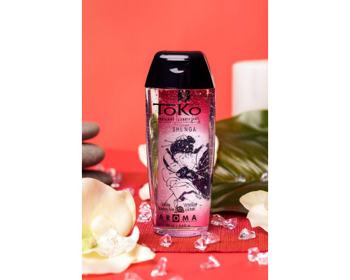 Лубрикант Shunga Toko Aroma на водной основе, клубника и шампанское, 165 мл