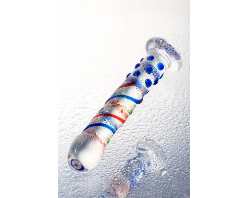 Нереалистичный фаллоимитатор Sexus Glass, стекло, прозрачный, 18 см